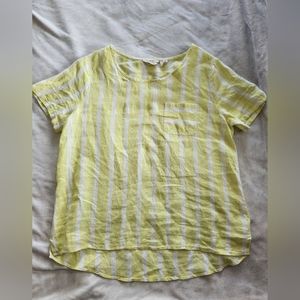 Christian Siriano Linen Top